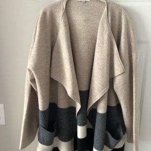 Madewell striped sweater coat